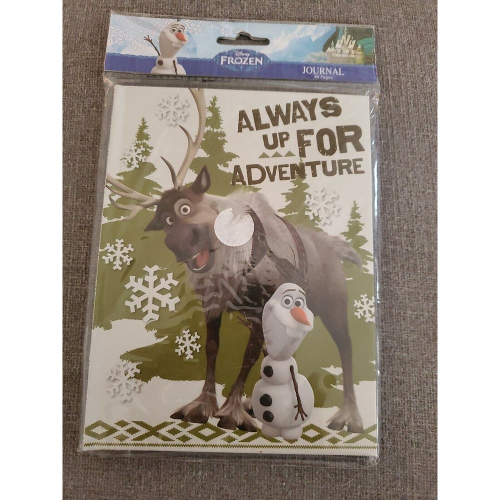 Disney Frozen Olaf Sven 40 Page Journal "Always up for Adventure" NEW